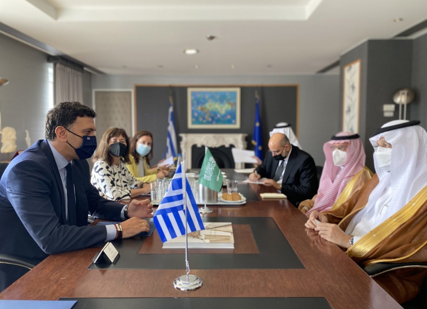 Συνάντηση του Υπουργού Τουρισμού Βασίλη Κικίλια με τον  Υπουργό Επενδύσεων της Σαουδικής Αραβίας Khalid bin Abdulaziz Al-Falih