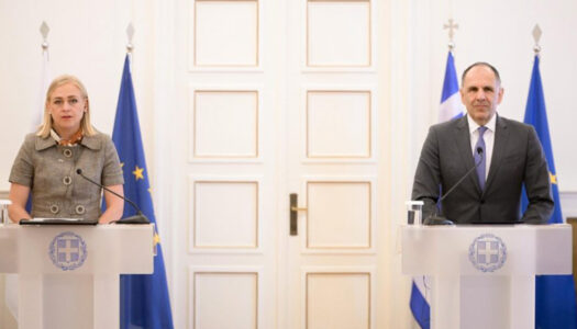 Συνάντηση του Υπουργού Εξωτερικών, Γιώργου Γεραπετρίτη, με την Υπουργό Εξωτερικών της Φινλανδίας, Elina Valtonen